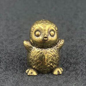 Solid Brass Penguin Figurine - NEW - 0.75 in L x 0.67 in W